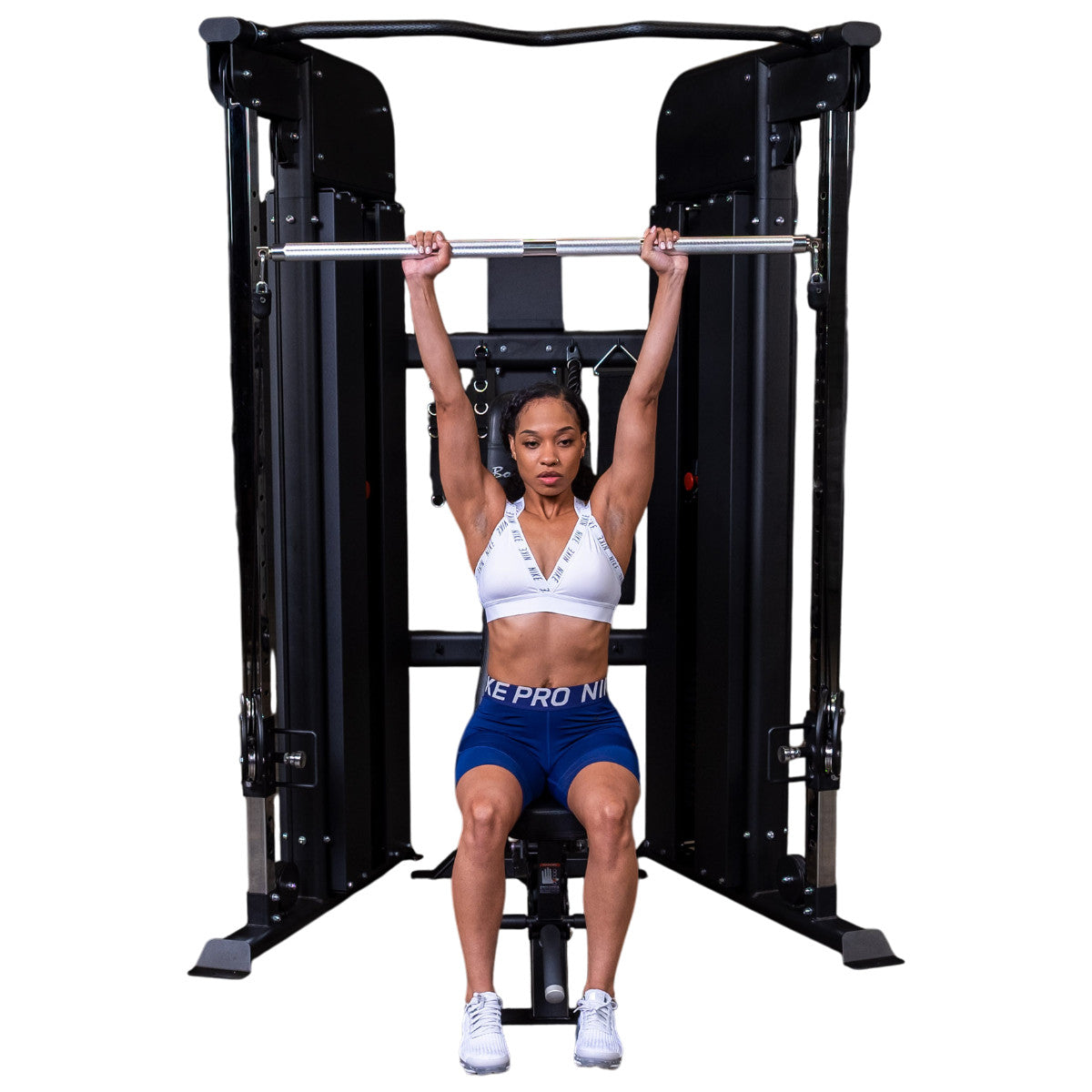 Body-Solid GFT100 Functional Trainer exercise on white background