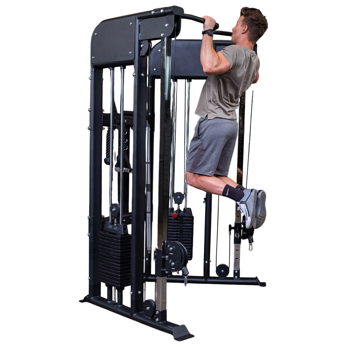 Body-Solid GFT100 Functional Trainer exercise on white background