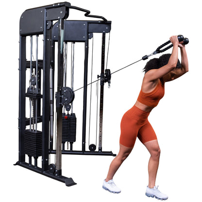 Body-Solid GFT100 Functional Trainer exercise on white background