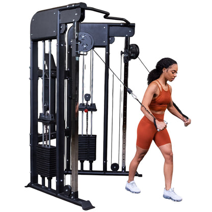 Body-Solid GFT100 Functional Trainer exercise on white background