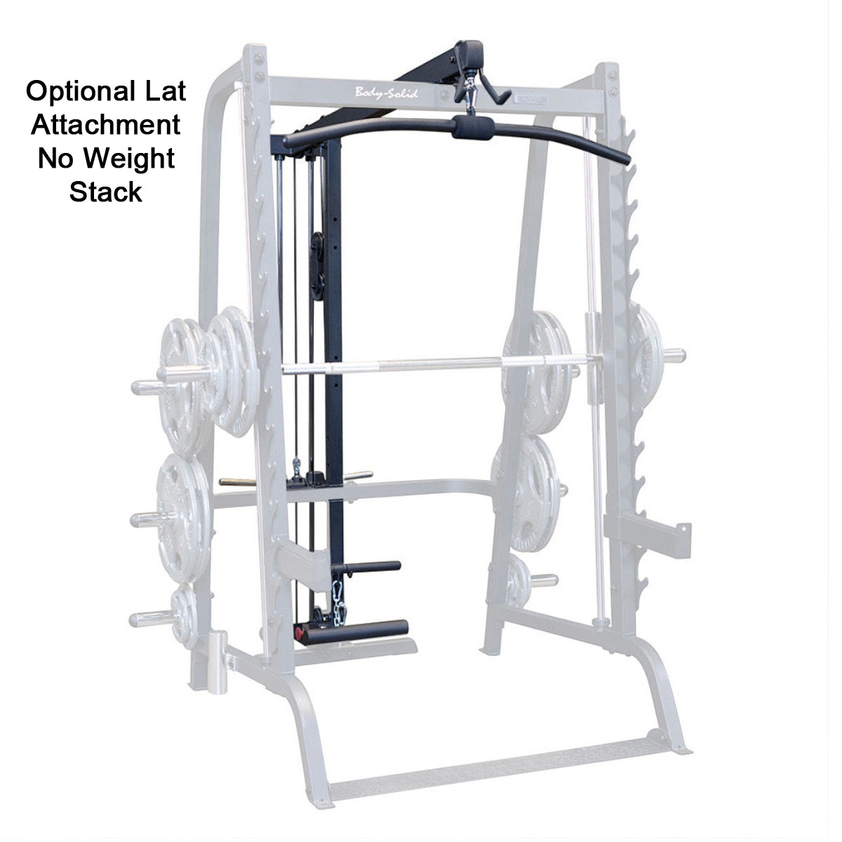 Body-Solid GS348B Series 7 Smith Machine optional lat attachment