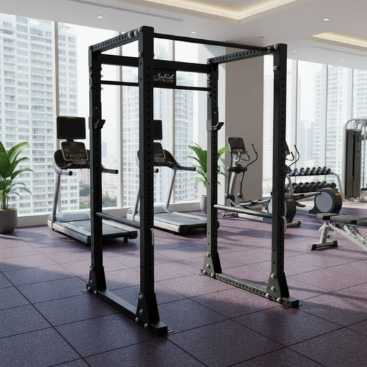 Body-Solid GPR400 Heavy Duty Power Rack on in hotel gym