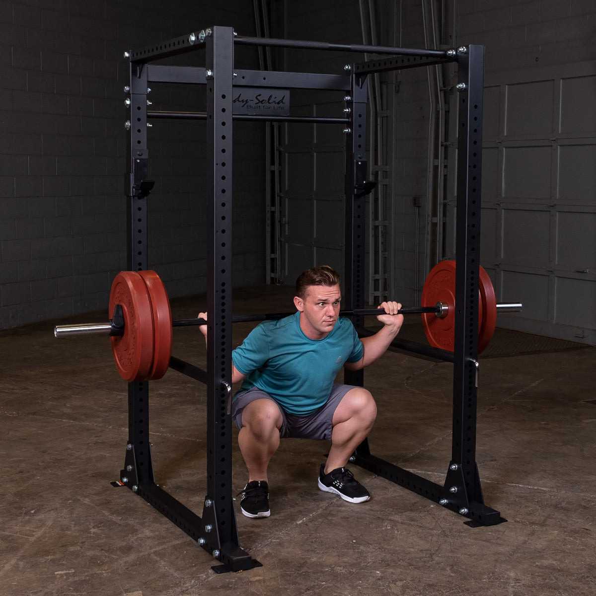 Body-Solid GPR400 Heavy Duty Power Rack man exercising