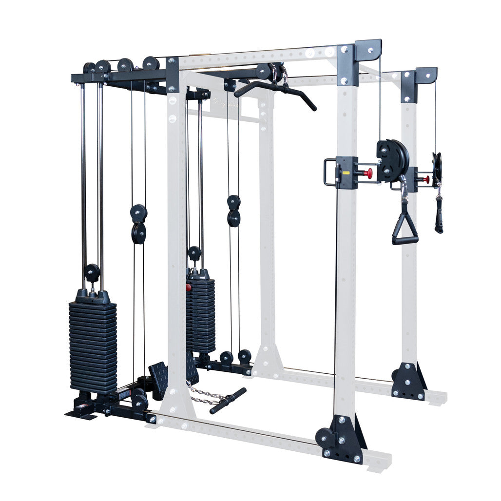 Body-Solid GPR400 Heavy Duty Power Rack Functional Trainer Option with weight stacks