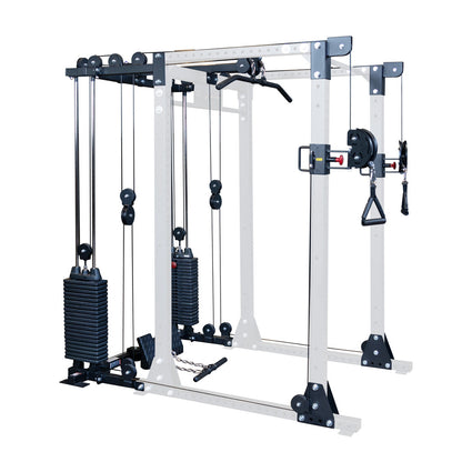 Body-Solid GPR400 Heavy Duty Power Rack Functional Trainer Option with weight stacks