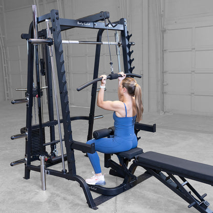 Body-Solid GS348BP4 Series 7 Smith Gym Package woman exercising