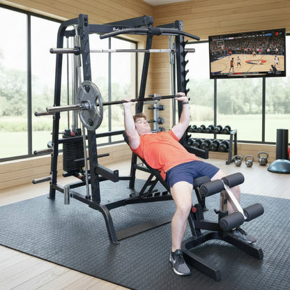 Body-Solid GS348BP4 Series 7 Smith Gym Package man exercising