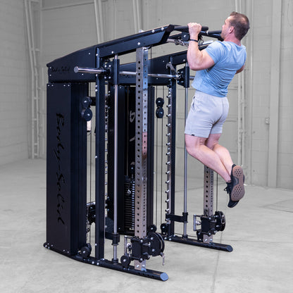 Body-Solid GFSR100 All-in-One Smith Machine / Functional Trainer man exercising