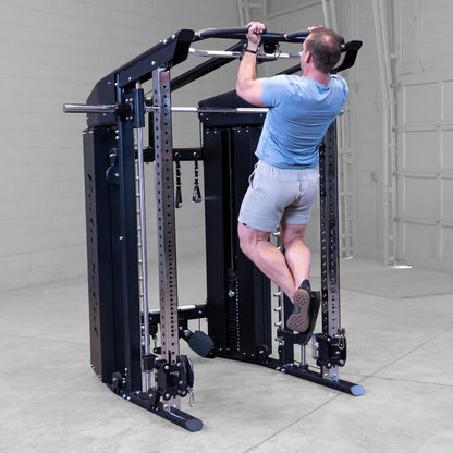 Body-Solid GFSR100 All-in-One Smith Machine / Functional Trainer man exercising