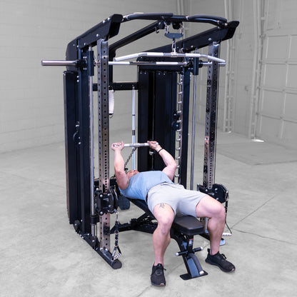 Body-Solid GFSR100 All-in-One Smith Machine / Functional Trainer man exercising