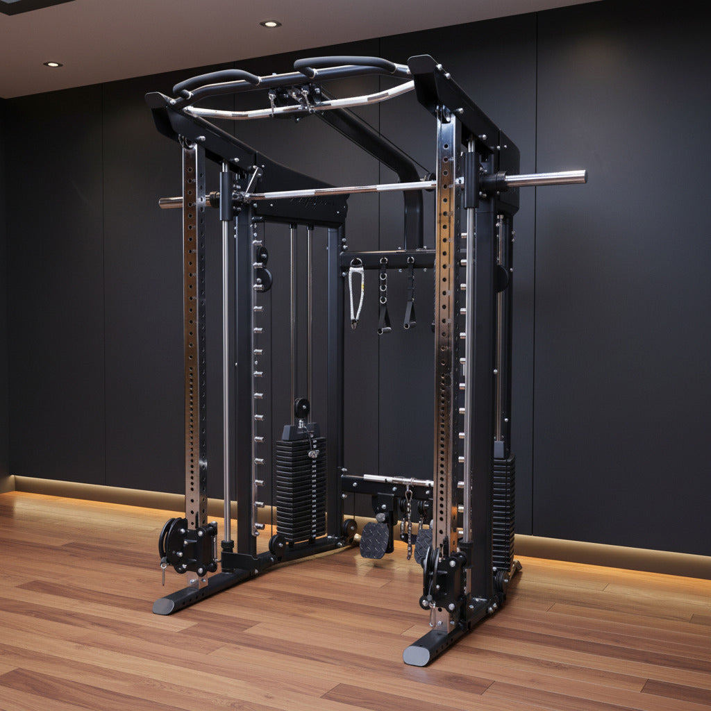 Body-Solid GSFR100 All-in-One Smith Machine / Functional Trainer in gym