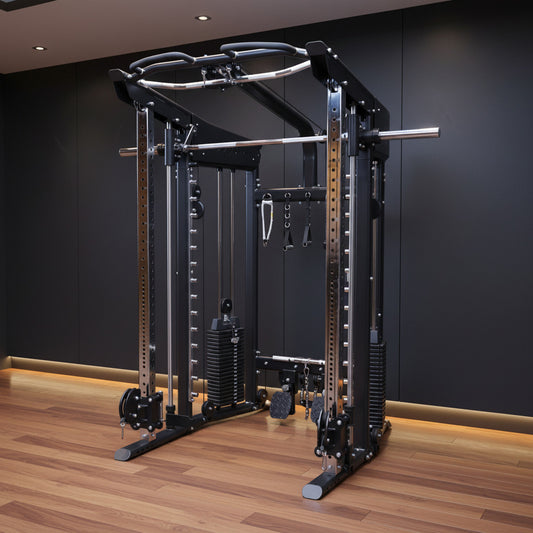 Body-Solid GSFR100 All-in-One Smith Machine / Functional Trainer in gym