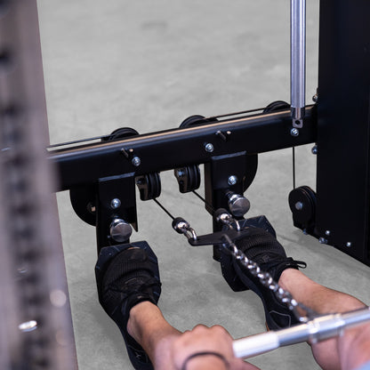 Body-Solid GFSR100 All-in-One Smith Machine / Functional Trainer man exercising