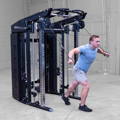 Body-Solid GFSR100 All-in-One Smith Machine / Functional Trainer man exercising