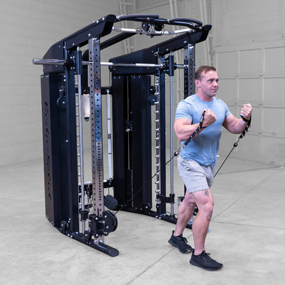 Body-Solid GFSR100 All-in-One Smith Machine / Functional Trainer man exercising