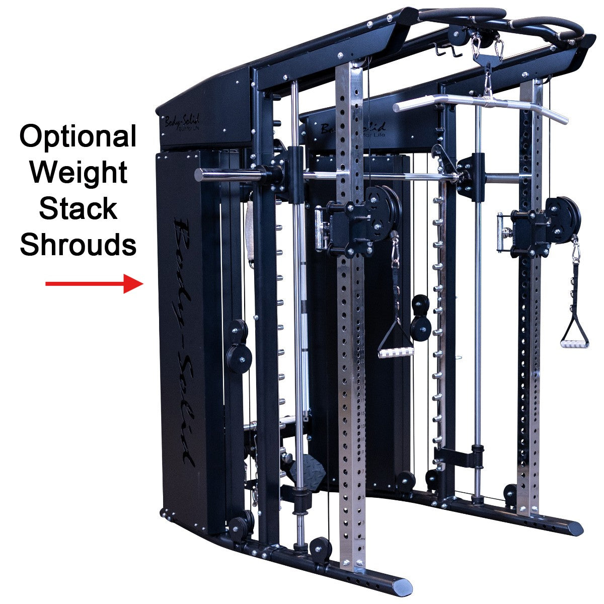 Body-Solid GFSR100 All-in-One Smith Machine / Functional Trainer optional weight stack shrouds