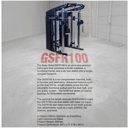 Body-Solid GSFR100 All-in-One Smith Machine / Functional Trainer info