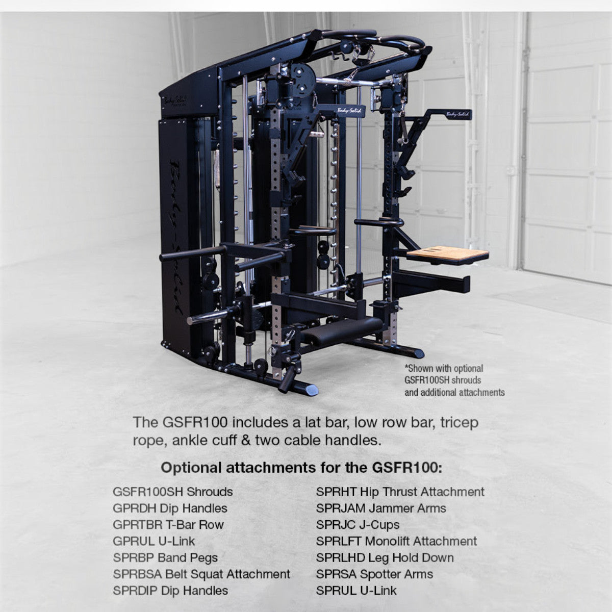 Body-Solid GSFR100 All-in-One Smith Machine / Functional Trainer options