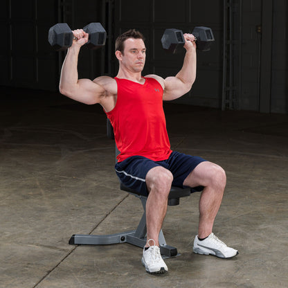 Body-Solid GST20B Utility Stool with man exercising