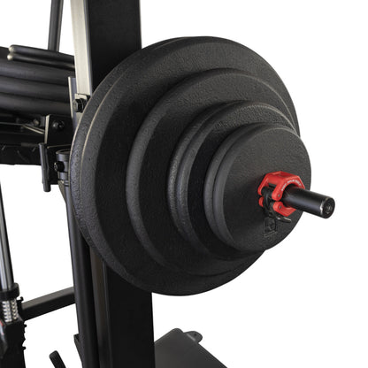 Body-Solid Body-Solid GVLP Vertical Leg Press with regular plates on white background