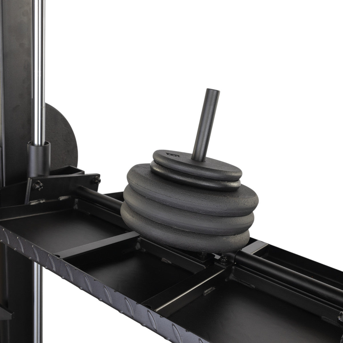 Body-Solid Body-Solid GVLP Vertical Leg Press with regular plates on white background