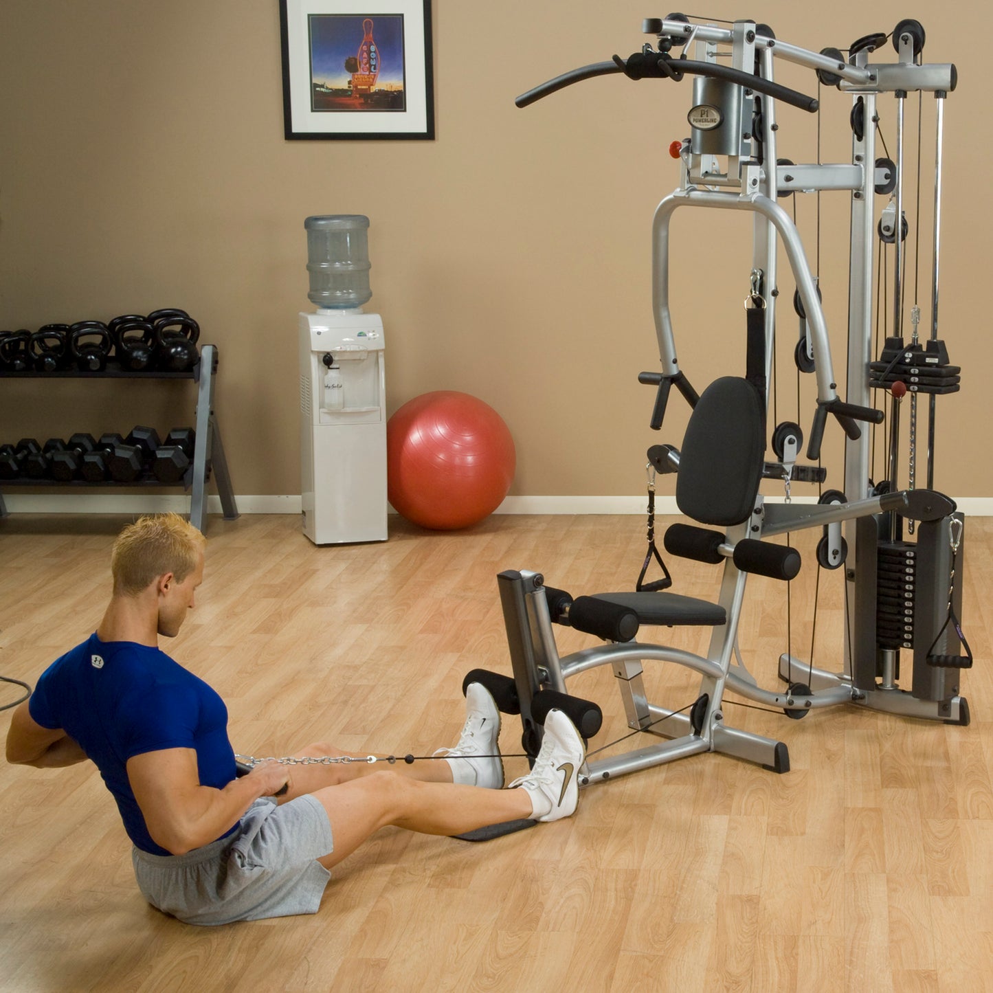 Body-Solid Powerline P2X Multi-Station Home Gym with Functional Training Arms exercise