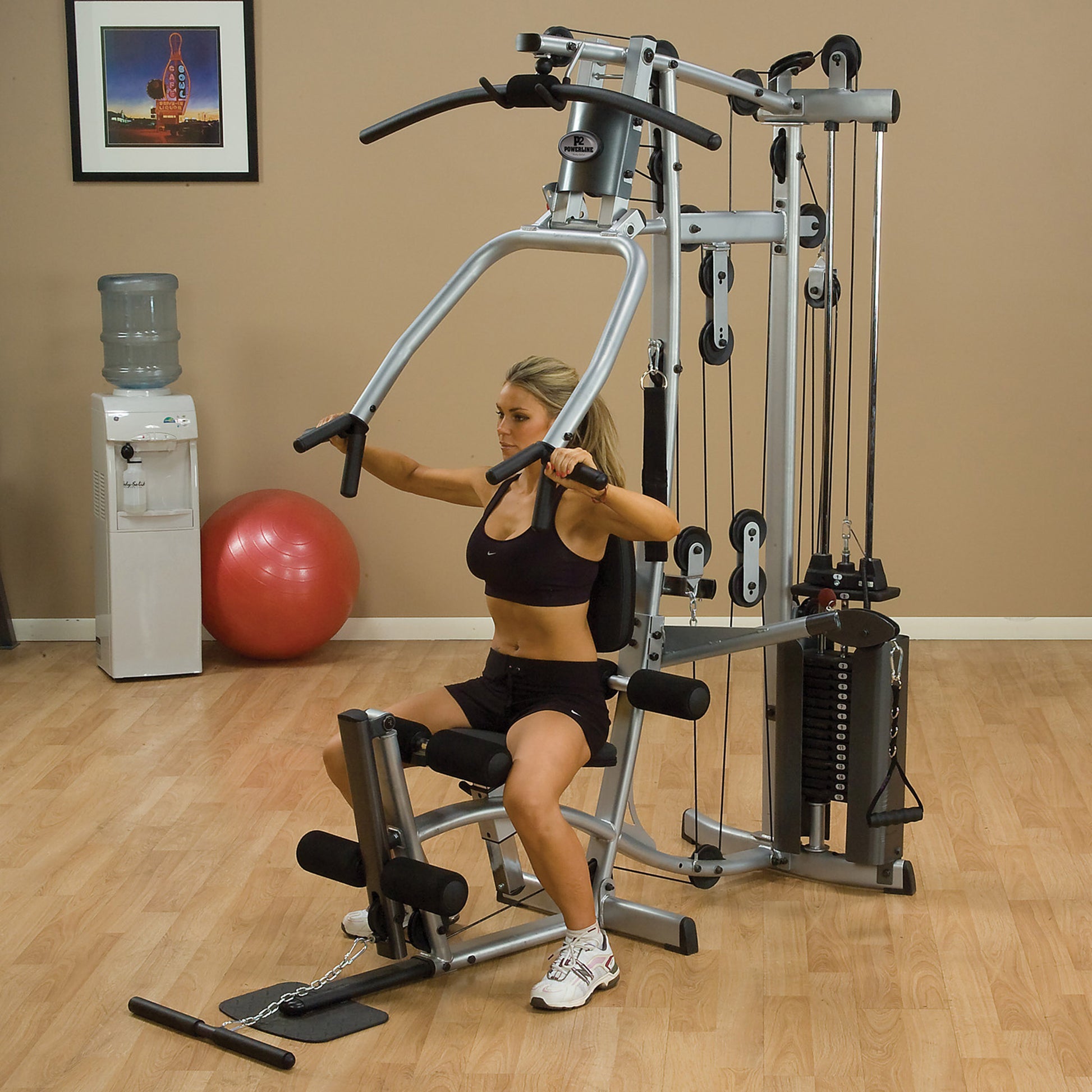 Body-Solid Powerline P2X Multi-Station Home Gym with Functional Training Arms exercise