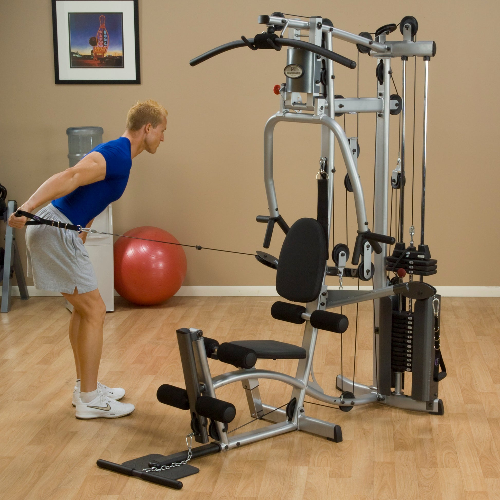 Body-Solid Powerline P2X Multi-Station Home Gym with Functional Training Arms exercise