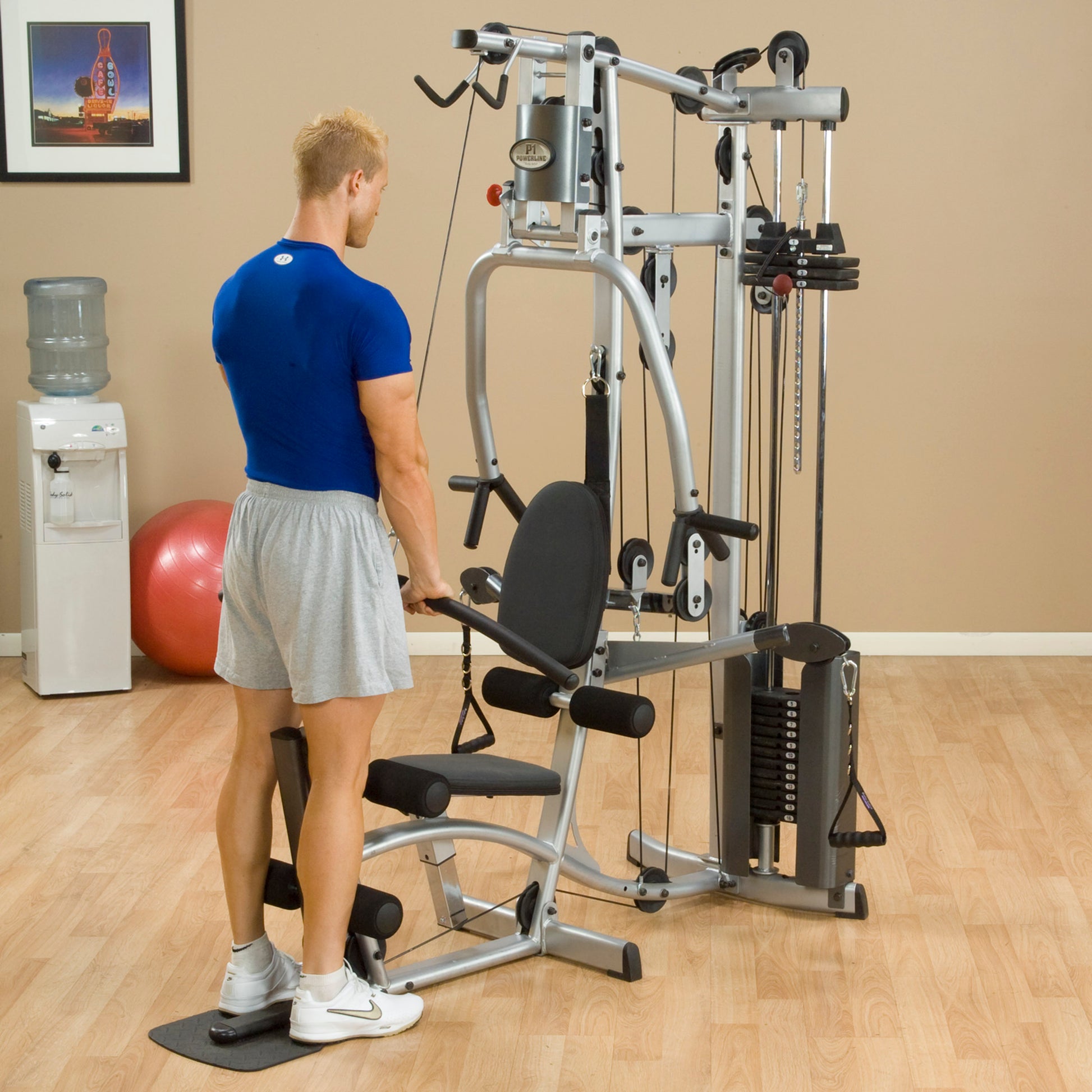 Body-Solid Powerline P2X Multi-Station Home Gym with Functional Training Arms exercise