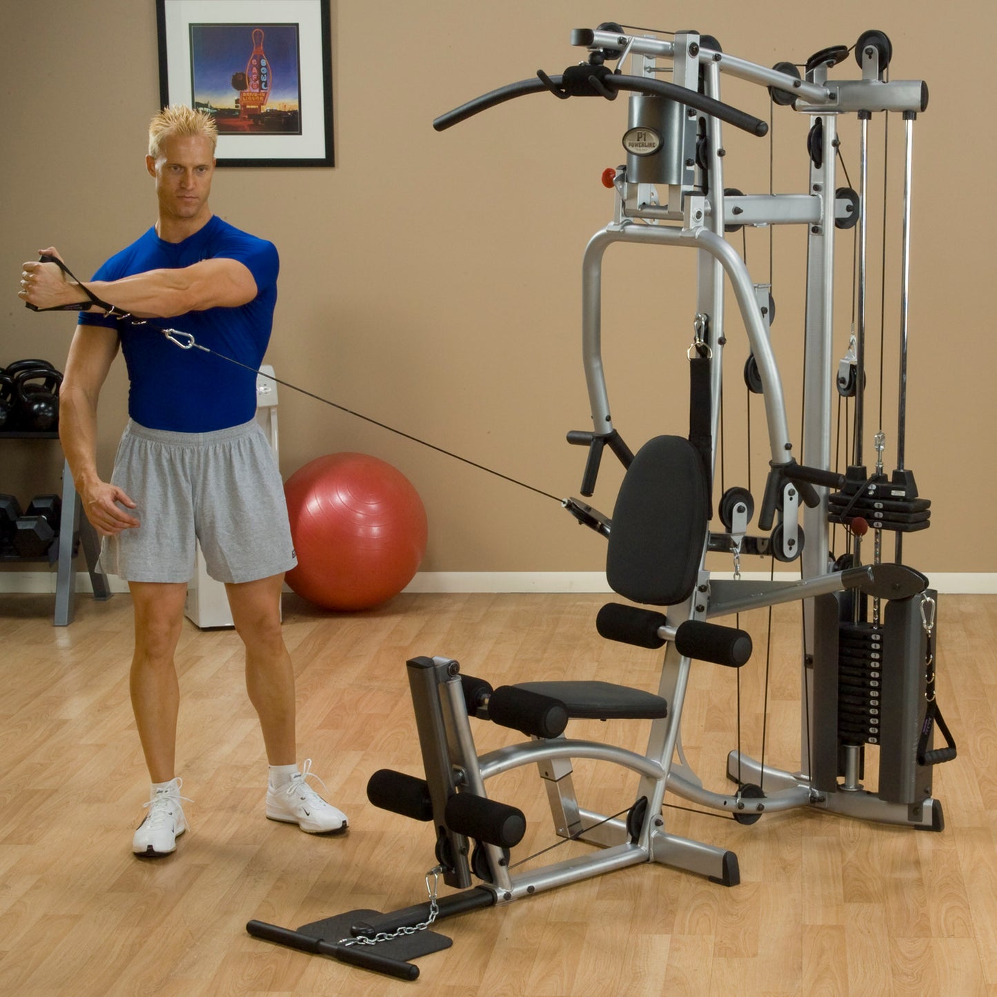 Body-Solid Powerline P2X Multi-Station Home Gym with Functional Training Arms exercise