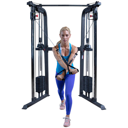 Body-Solid Powerline PFT100 Dual Stack Functional Trainer exercise