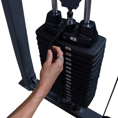 Body-Solid Powerline PFT100 Dual Stack Functional Trainer weight stack
