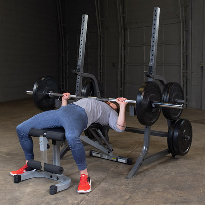 Body-Solid Powerline PMP150 Multi Press Rack man exercising