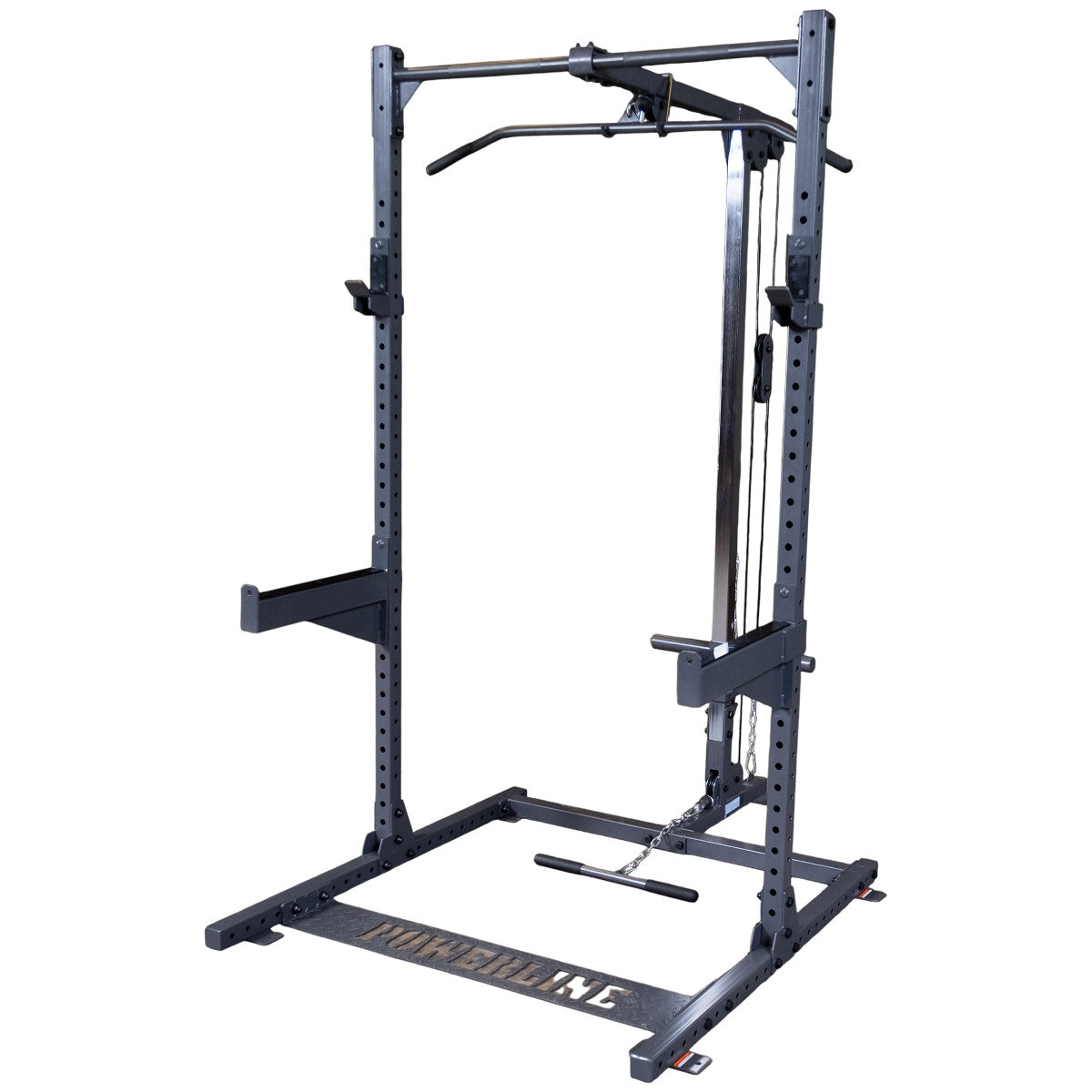 Body-Solid Powerline PPR500 Half Rack & PLA500 Lat Attachment on white background