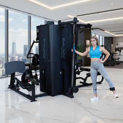 Body-Solid Pro ClubLine S1000 Four-Stack Gym in apartment gym