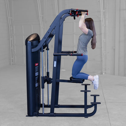 Body-Solid S2ACDX/2 Pro ClubLine Series 2 Weight Assisted Chin & Dip Machine woman exercising