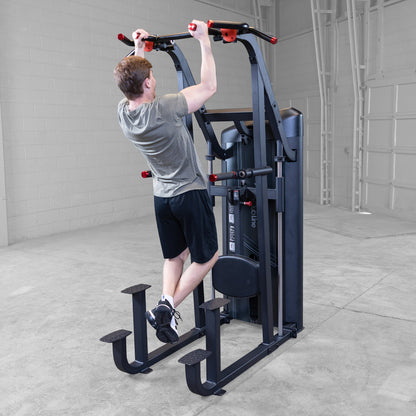 Body-Solid S2ACDX/2 Pro ClubLine Series 2 Weight Assisted Chin & Dip Machine man exercising
