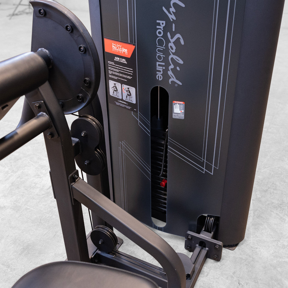 Body-Solid S2ACX Pro ClubLine Series 2 Arm Curl Machine on white background