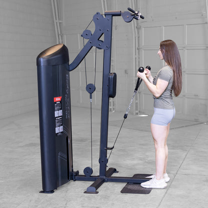 Body-Solid S2BTPX Pro ClubLine Series 2 Dual Bicep & Triceps Machine in gym with woman exercising