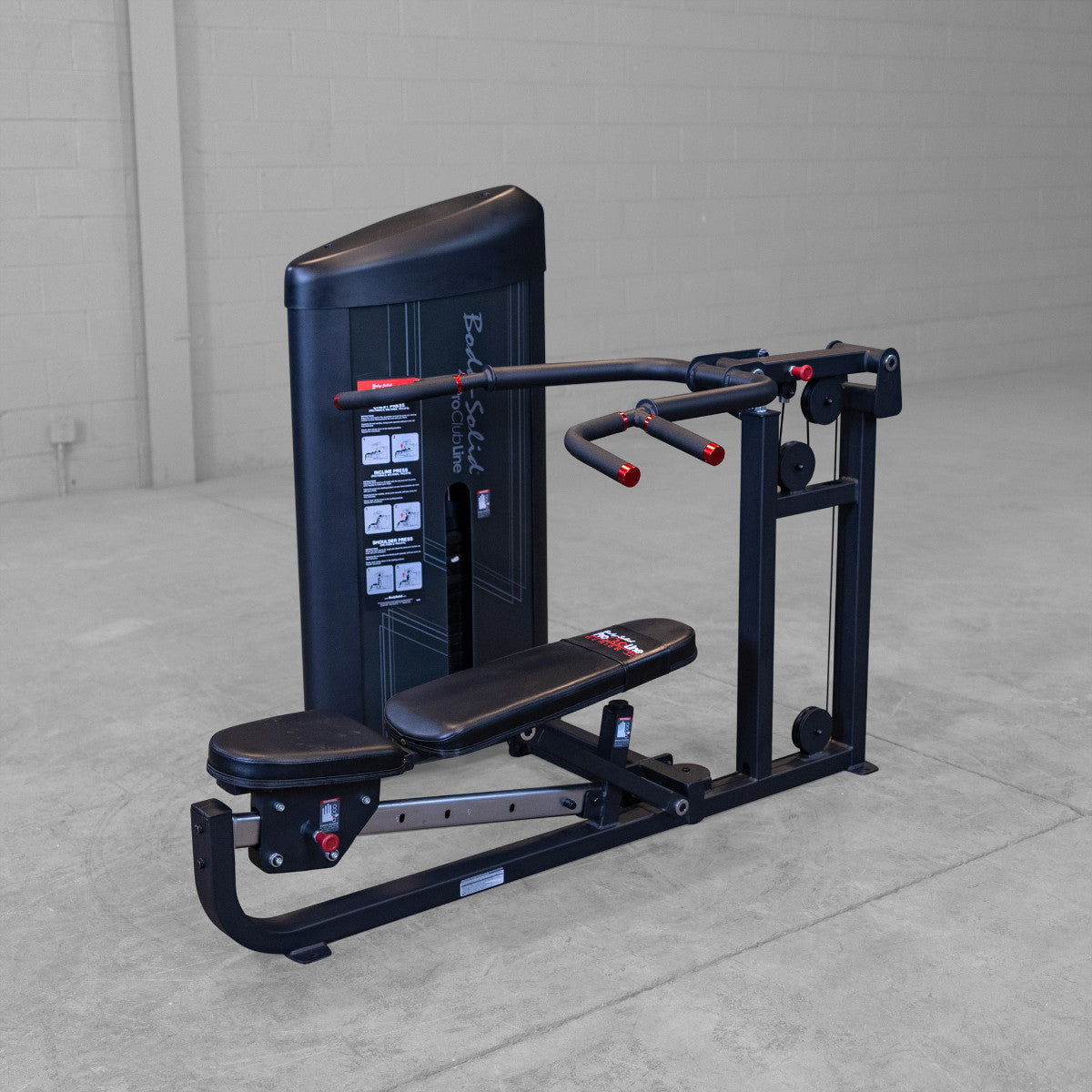 Body-Solid S2MPX Pro ClubLine Series 2 Flat, Incline, & Shoulder Press Machine side view