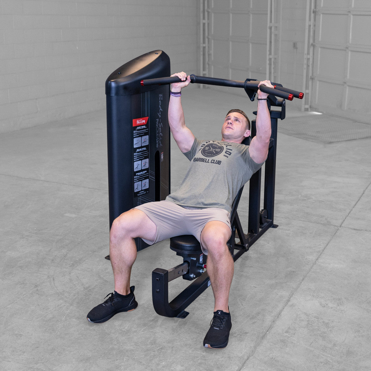 Body-Solid S2MPX Pro ClubLine Series 2 Flat, Incline, & Shoulder Press Machine man working out