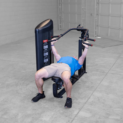 Body-Solid S2MPX Pro ClubLine Series 2 Flat, Incline, & Shoulder Press Machine man working out