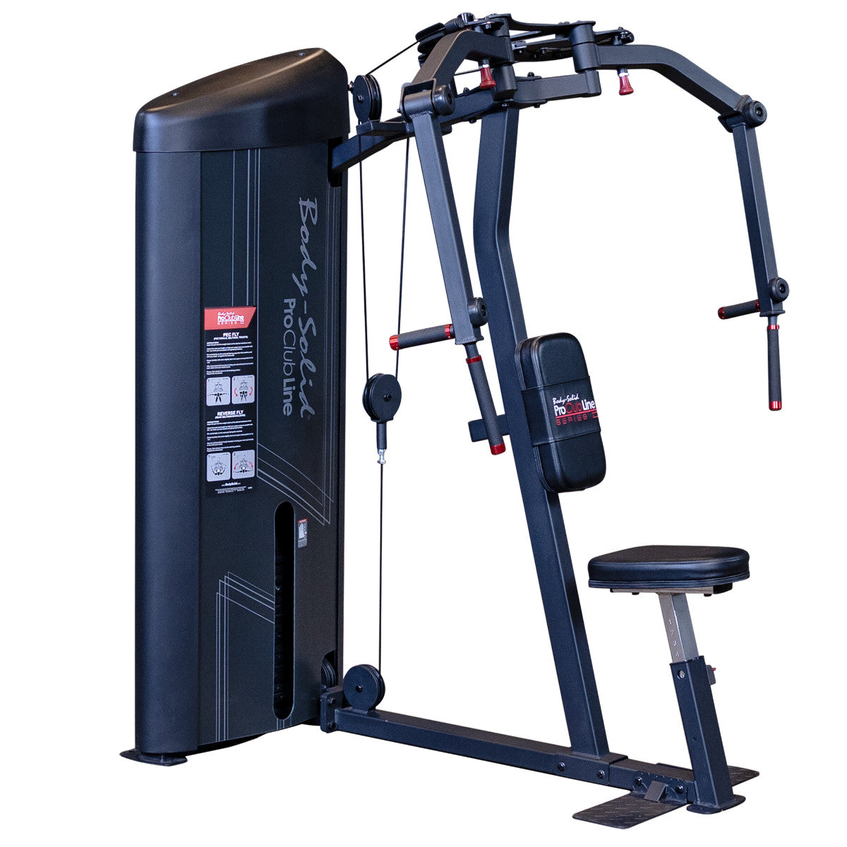 Body-Solid S2PECX Pro ClubLine Series 2 Dual Pec Fly & Rear Delt Machine on white background