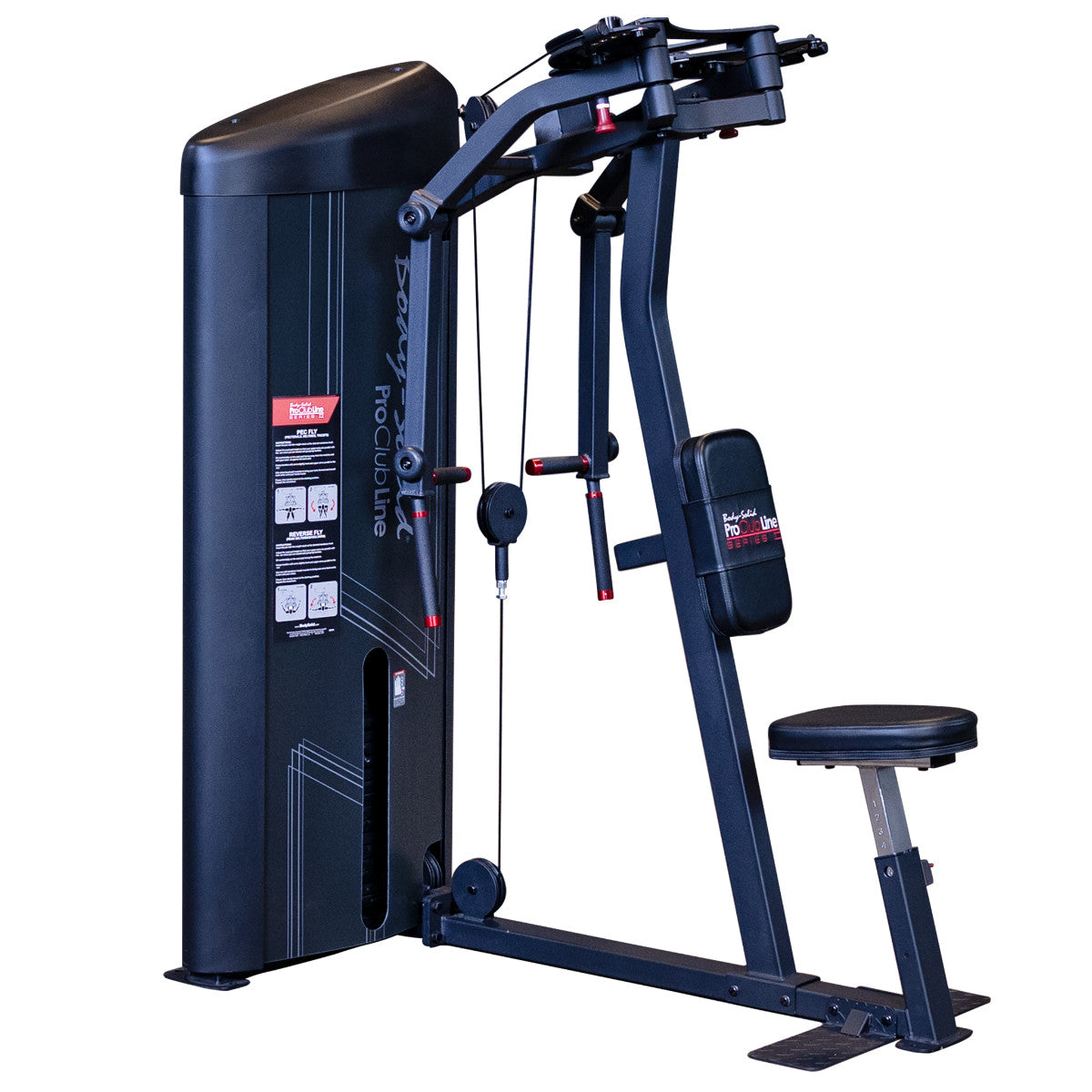 Body-Solid S2PECX Pro ClubLine Series 2 Dual Pec Fly & Rear Delt Machine on white background
