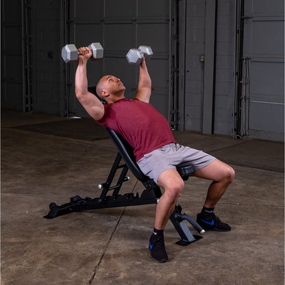 Body-Solid SFID325B Pro ClubLine Flat Incline Decline Bench man exercising