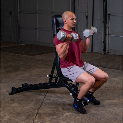 Body-Solid SFID325B Pro ClubLine Flat Incline Decline Bench man exercising