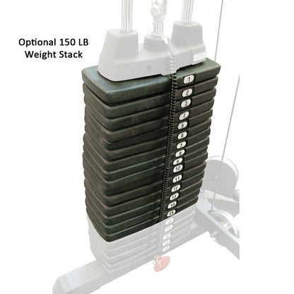 Body-Solid Powerline PHG1000X Plate Load Multi-Station Gym optional 150 lb weight stack
