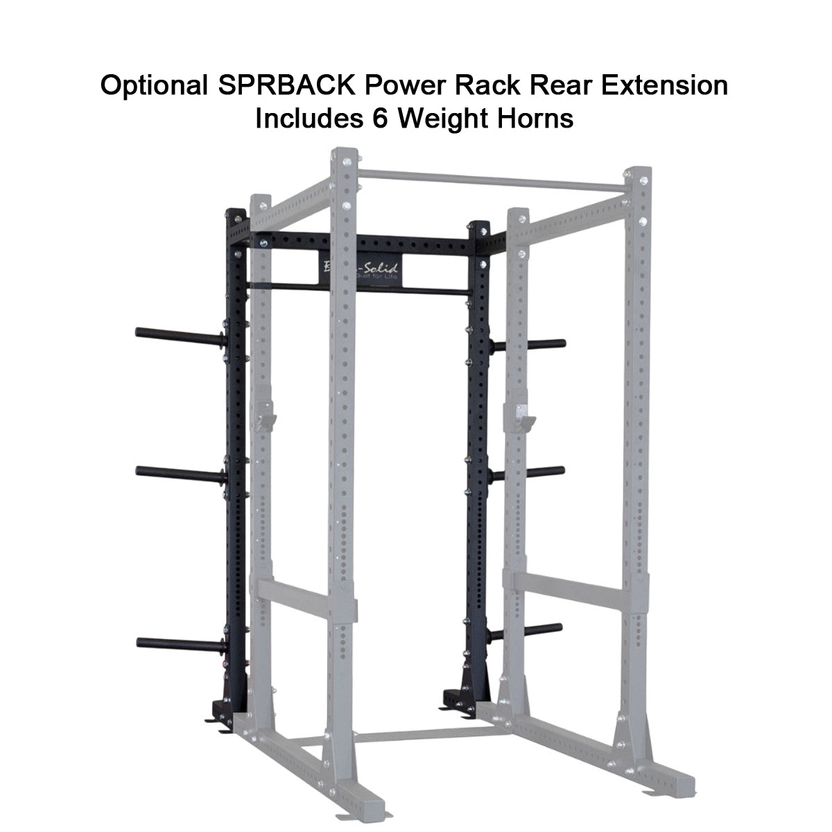 Body-Solid SPR1000 Commercial Power Rack rear extension