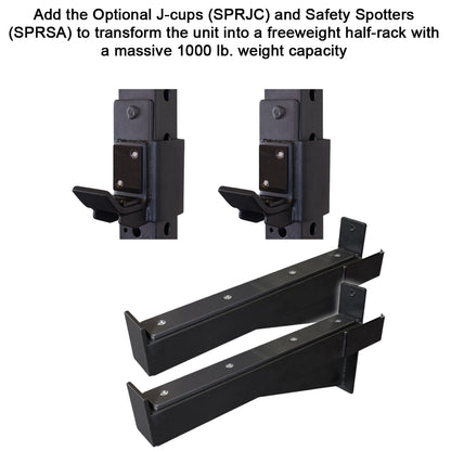 Body-Solid GFSR100 All-in-One Smith Machine / Functional Trainer optional J-Cups and Safety Spotters