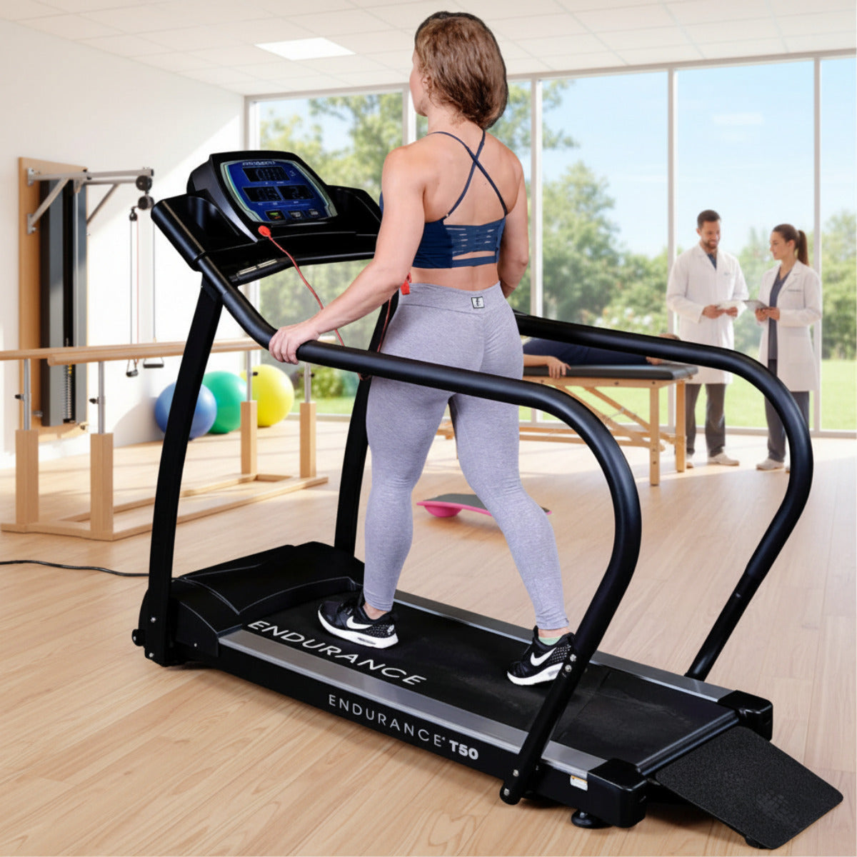 Body-Solid Endurance T50 Walking Treadmill in rehab center